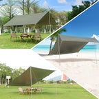 Waterproof Camping Tent Tarp Awning Sun Shelter Outdoor Hammock Tent Tarp Shelter for Beach Camping Hiking 13.1X9.2FT Tarp