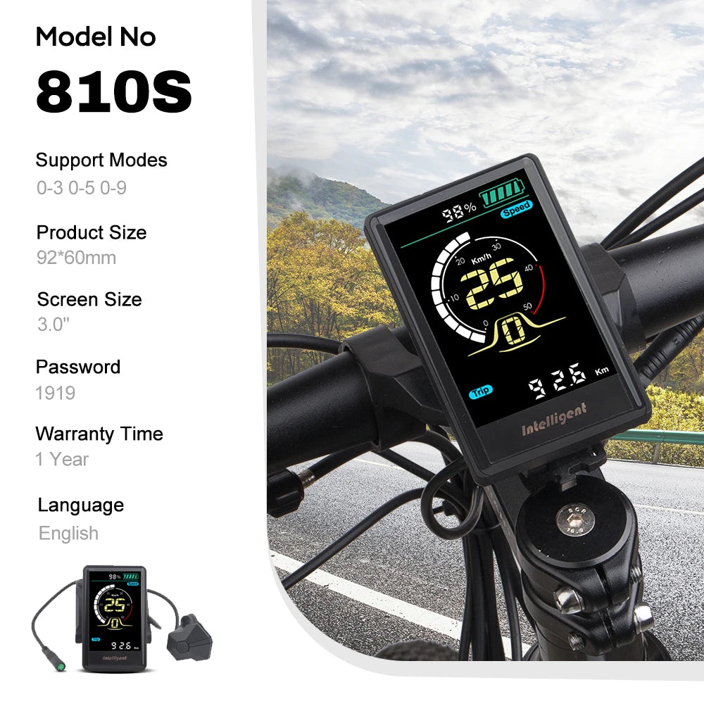 Bafang LCD Color Display Instrument 36V 48V 52V P860C 860C P850C 600C C965 DPC18 BF-UART Protocol Bluetooth 750W Motor E-bike
