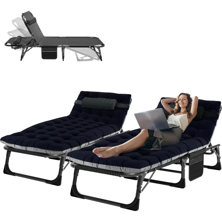 Camping Cot for Adults Heavy Duty 
Adjustable Bed for Sleeping 
 DoubleLayer 1200D with Mattress Carrying Bag for Home