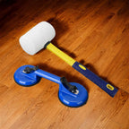 Floor  Fixer Tool---- Rubber Mallet Hammer 
Glass Suction Cups for Laminate Floor  Repair 
Can't Use on Scraped Surface Floor