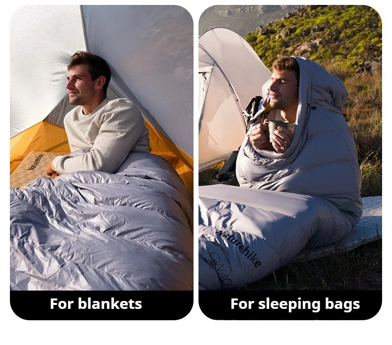 Naturehike Outdoor Down Sleeping Bag Duck Down 
Winter Ultralight Camping Portable Warm Envelope 650FP Adult