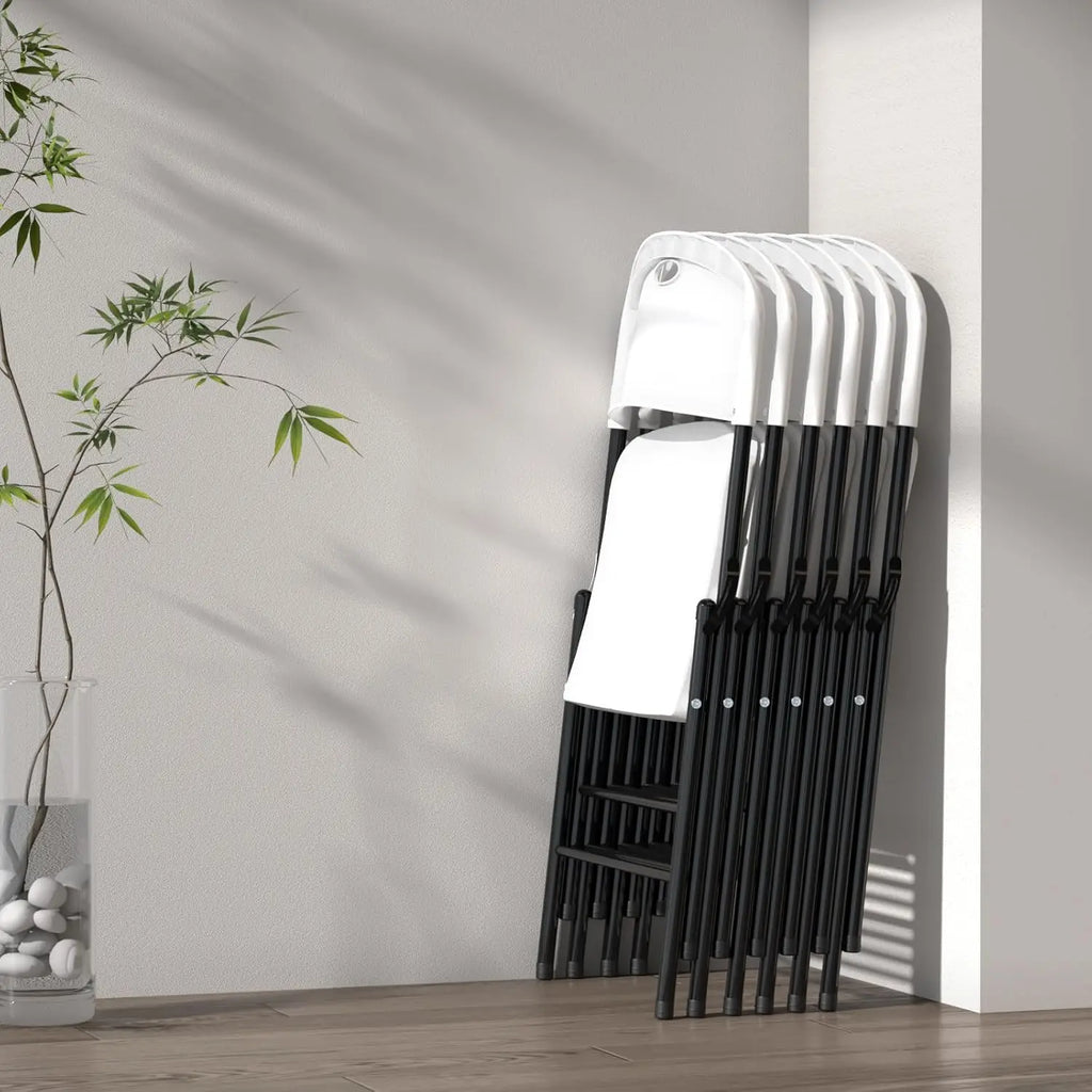 350 Weight Limit,  Heavy Duty, " Plastic " Folding Chair 
with Reinfoced Steel Frame for Indoor and Outdoor,