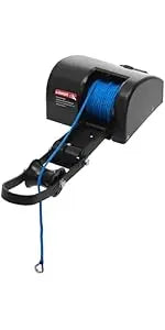 Electric Boat Anchor Winch Kit 12V with 100ft Anchor Rope , 
Remote Control Heavy Duty Towing  for 24ft Fishing Boat