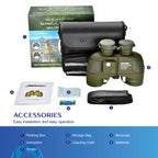 10X50 HD Marine Binoculars with Rangefinder Compass 
BAK4 Prism 50mm FMC Lens 
Waterproof for Outdoor Hunting -  Boating -  Camping