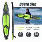 12'6 SUP inflatable paddle board 30" width for racing paddling solo stand up paddle board