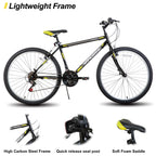 Hiland 24 26 inch Mountain Bike for Men Women, 21 Speeds 
High-Carbon Steel Frame, Sport Cycling MTB Bicycle for Adult