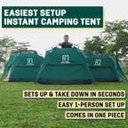 3 Second Tent - 3 Sec Instant Pop Up - Easy and Quick Setup 
for Camping - 1 Person Setup Waterproof Double Layer