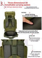 110L Large Capacity Outdoor Backpack Sports Travel  Frame Hiking Bag