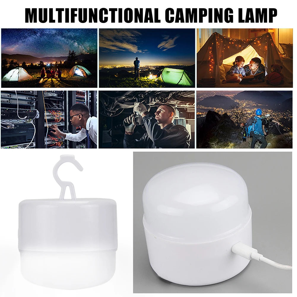 Led Emergency Camping Light 
Portable Tent Hanging Lamp
Rechargeable Night Light Lantern Adjustable for Hiking ,Fishing ,Outdoor
Charges w USB