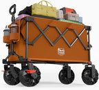 Outdoor Folding Stroller with Brakes and Cup Holders, 
500-pound Heavy-duty All-terrain Wheels