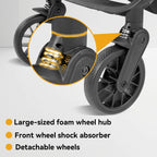 2 in 1 Baby Stroller
 Foldable,  Lightweight,   Travel System.
 Breathable fabric , daily use Newborn Pram  with sunshade canopy