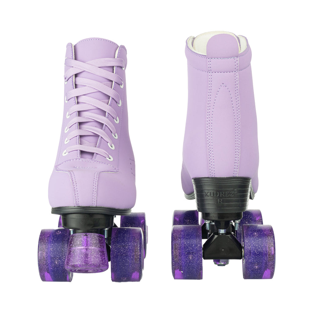 Size 35-45 Double Row Roller Skates 4 Wheels Flashing Skate Shoes For Women Girls Adult Outdoor Skating Training Quad Sneakers