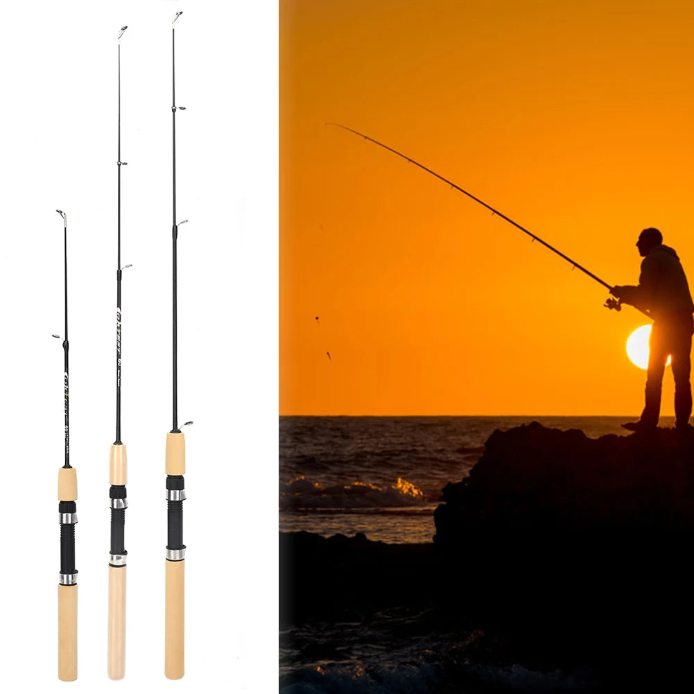 3PCS Ultra-Short Ice Fishing Rod 
60/80/100CM Telescopic,Lightweight  for Angling.