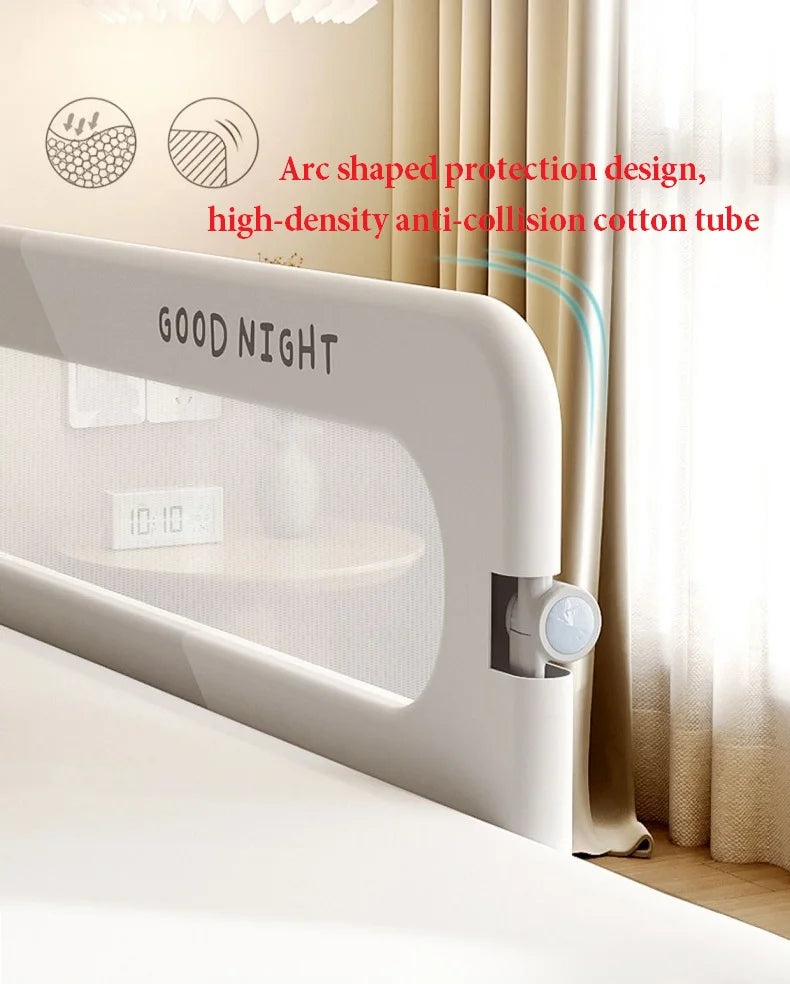 Baby Bed Guardrail Safety Barrier
Sleeping.   Prevent Falling for Babies Crib Toddler Side Protective