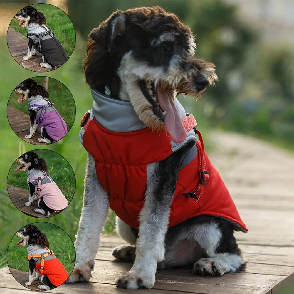 Winter Dog Harness Vest Clothes Puppy Clothing Waterproof Warm Pet Jacket Dog Clothes For Small Dogs Shih Tzu Chihuahua Pug Coat