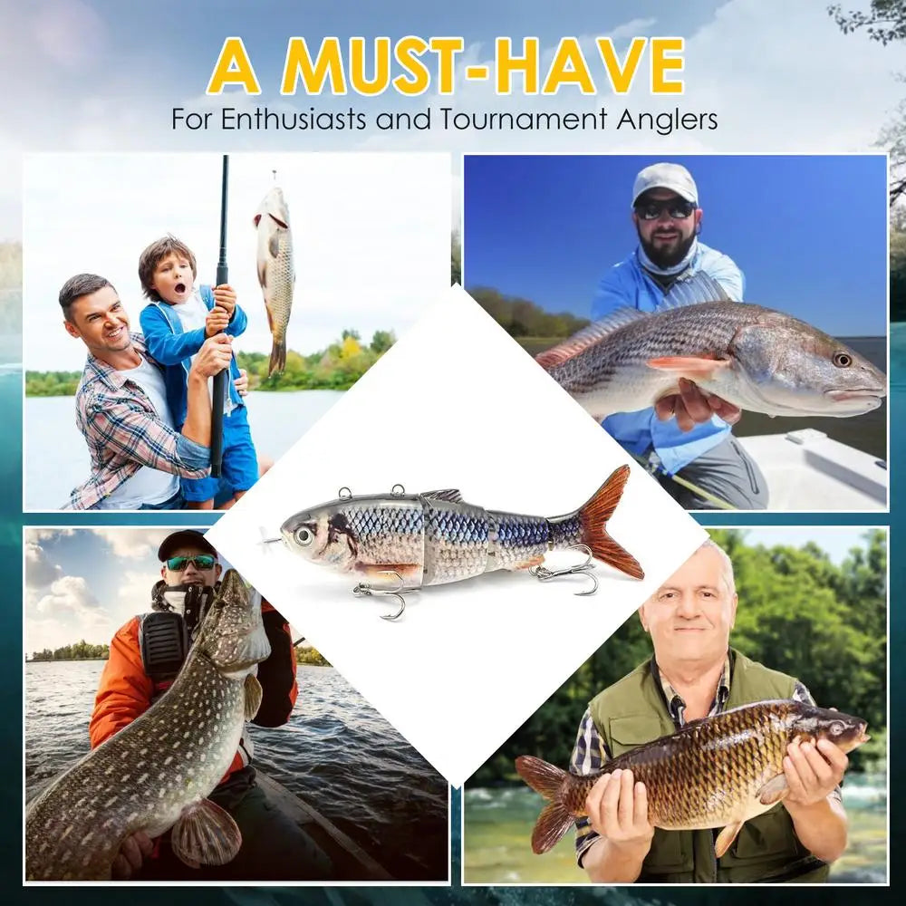Robotic Fishing Lure USB Rechargeable Self Swimming  Smart Lure Automatic