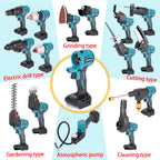 HORMY 18V Brushless Cordless Power Tool Combo Kit
for Makita Battery (Drill, Circular Saw, Impact Wrench, Air Pump, Blower) Home
