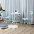 Grand patio 3-Piece Steel Foldable Bistro Set .  2 Chairs and 1 Table .  
Weather-Resistant Outdoor/Indoor for  Conversation