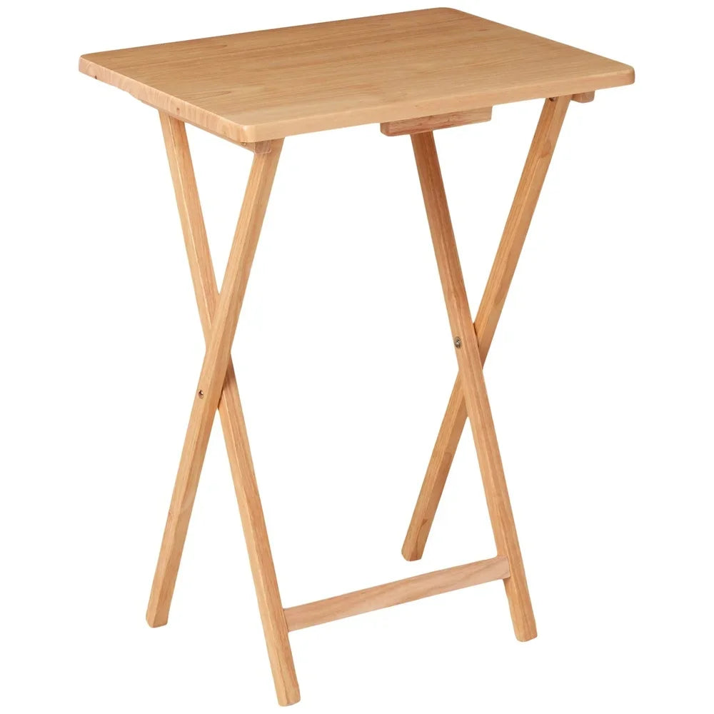 Folding TV Tray Table ,Portable .
Lightweight Solid Rubberwood Space Saving
Easy Storage No Assembly Required Compact Design