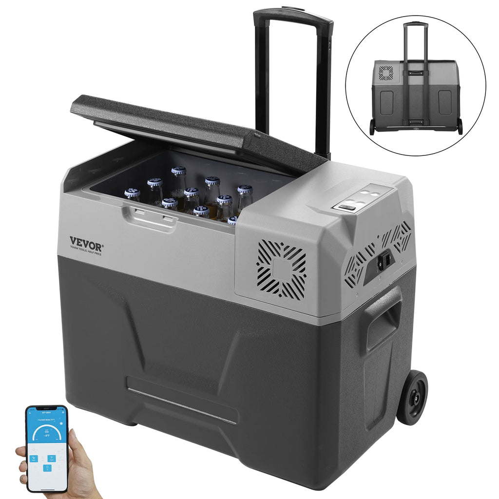 SucceBuy Car Refrigerator 12 Volt Car
Refrigerator Fridge Single Zone Portable Freezer  and Handle
 -4℉-68℉ 12/24V DC and Cooler