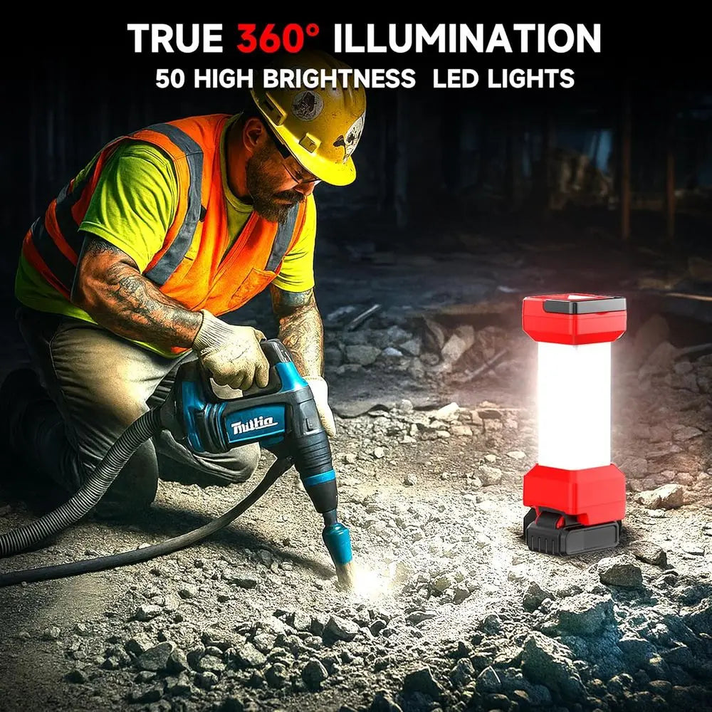 LED Work Light or  18v Battery, 2900LM Outdoor Camping Lantern, 2nd Portable Inspection Light or Car Repair,Workshop, 
BATTERY not included.