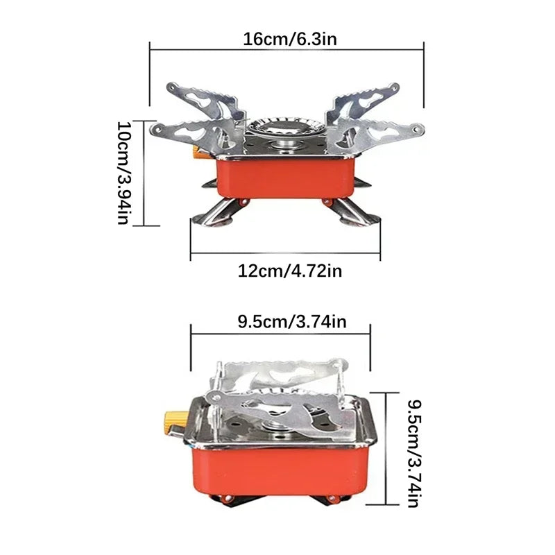 Portable Burner  for Camping.
 Foldable Windproof Outdoor Gas  Stove 
for Backpacking, Camping ,Hiking, Picnic , BBQ Grill