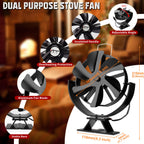 360° Rotating Stove Fan 
Heat Powered Fireplace Fan
Log Wood Burner Eco-fan Quiet Fireplace Fan Home Winter Warm Heat