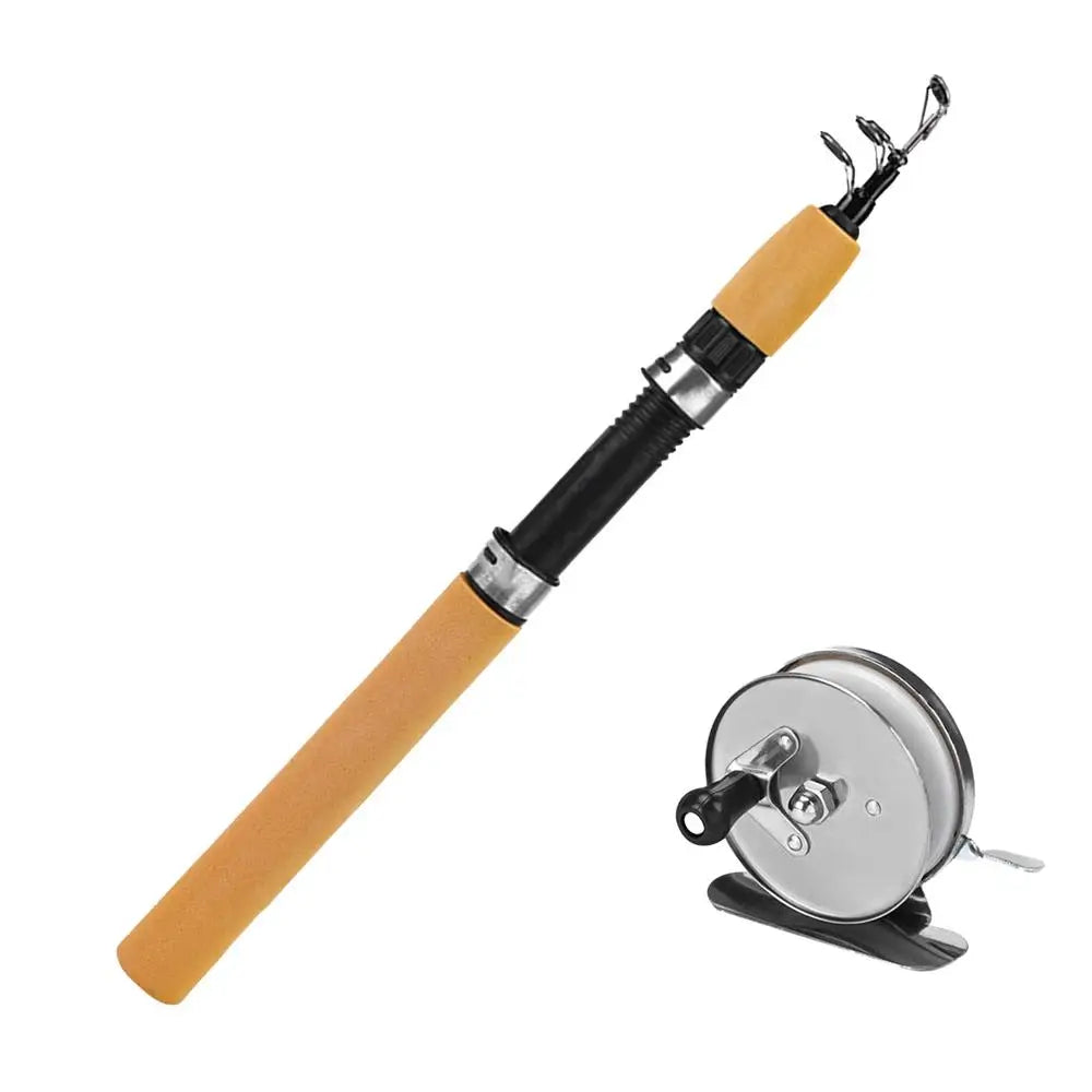 Ice Fishing Rod With Reel Mini Telescopic
60 80 100CM Carbon. for  River ,Shrimp , Carp Fishing Pole