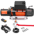 SucceBuy 13500lbs Electric Winch 
Car, Truck  with 80ft Synthetic Rope 
Wireless & Wired Remote Control for Towing Off-Road