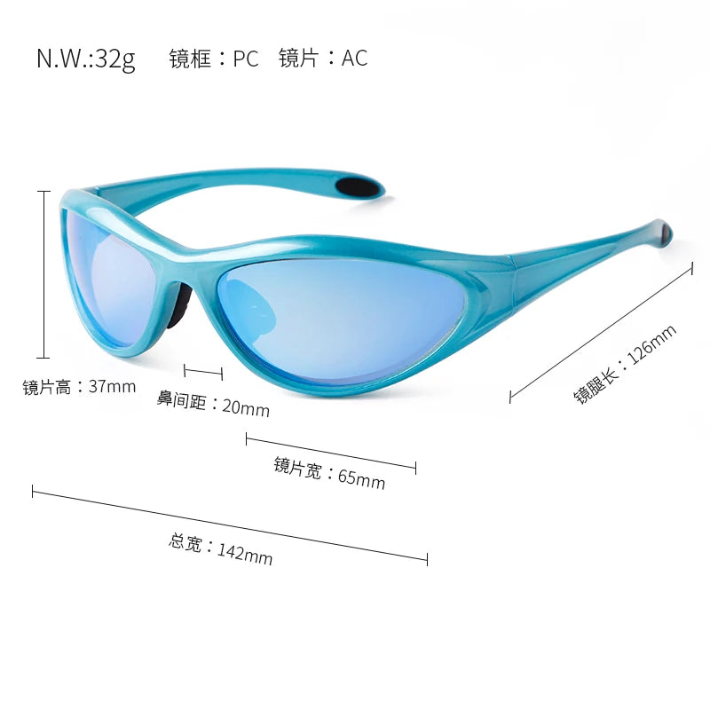 SORVINO Y2K Sunglasses Summer Spicy Girl Outdoor Bicycle Cycling Sports Sun Glasses Women Vintage Shades Fashion Punk Eyewear