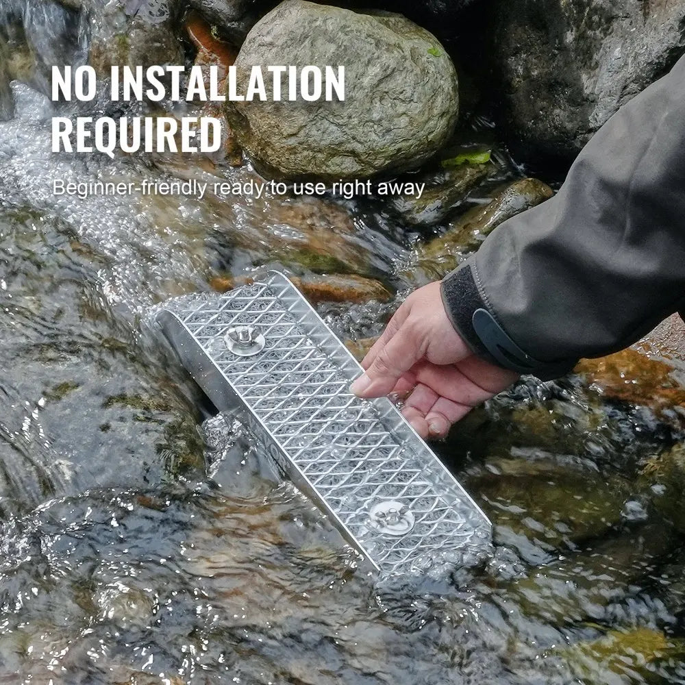 VEVOR 50" 12" Complete Sluice Box Gold Panning Kit Aluminum Alloy Gold Mining Equipment  Prospecting Kit
