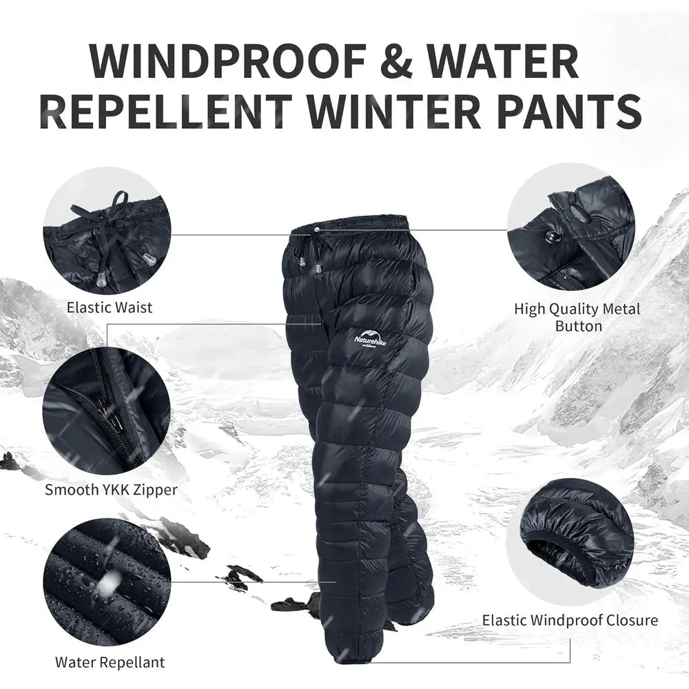 Naturehike Down Pants,
Men's Women's Puffy ,Winter Warm ,  Outdoor Ski , Snow ,Camping H,iking Pants