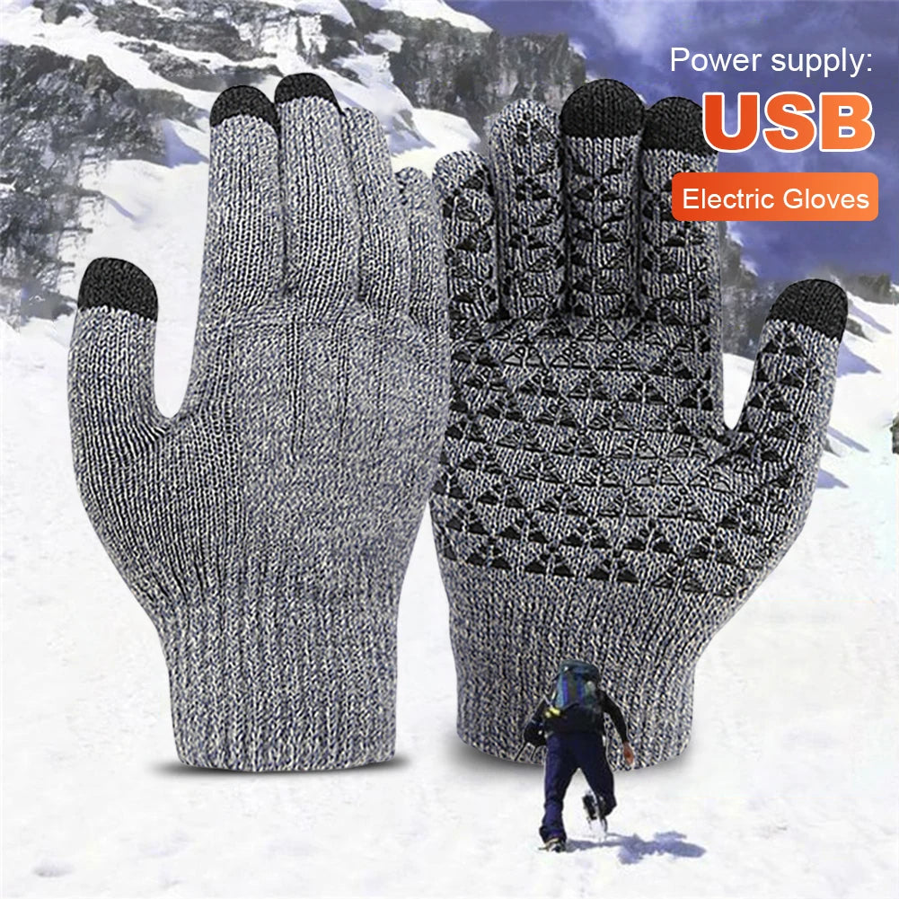 Winter Electric Heated Touch Screen Gloves 
for Outdoor Activities 
like Skiing ,Riding ,Camping and Mountaineering