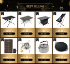Widesea Camping Mini Portable Foldable Table
Outdoor Picnic Barbecue 
Tableware Ultra Light , bed desk