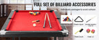 SucceBuy 6.3/7ft Billiard Table Pool Table Portable Foldable SpaceSaving Includes Balls Cues Chalks and Brush