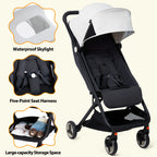 Lightweight Baby Stroller, Compact 
Umbrella Stroller with Adjustable Canopy/Footrest/Backrest,
One-Hand Folding Newborn Stroller