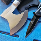 Stainless Steel Axe & Folding Knife Combo Set: 
High-Performance for Outdoor Adventures, Camping & Hiking