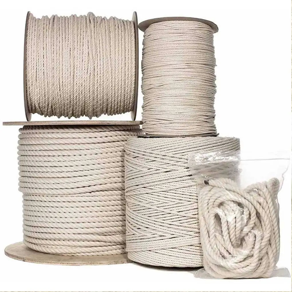 100m Cotton Rope Weaving Craft , 
Making String Cord ,Woven Thread Lanyard Crossed-stitch Accessory for 3mm