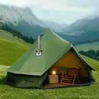 Family Outdoor Canvas Bell Yurt 
Tent with Stove Jack, 
Waterproof Luxury         4 Season Cotton for Camping, Hunting, Parties