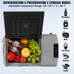 SucceBuy Car Refrigerator 12 Volt Car
Refrigerator Fridge Single Zone Portable Freezer  and Handle
 -4℉-68℉ 12/24V DC and Cooler