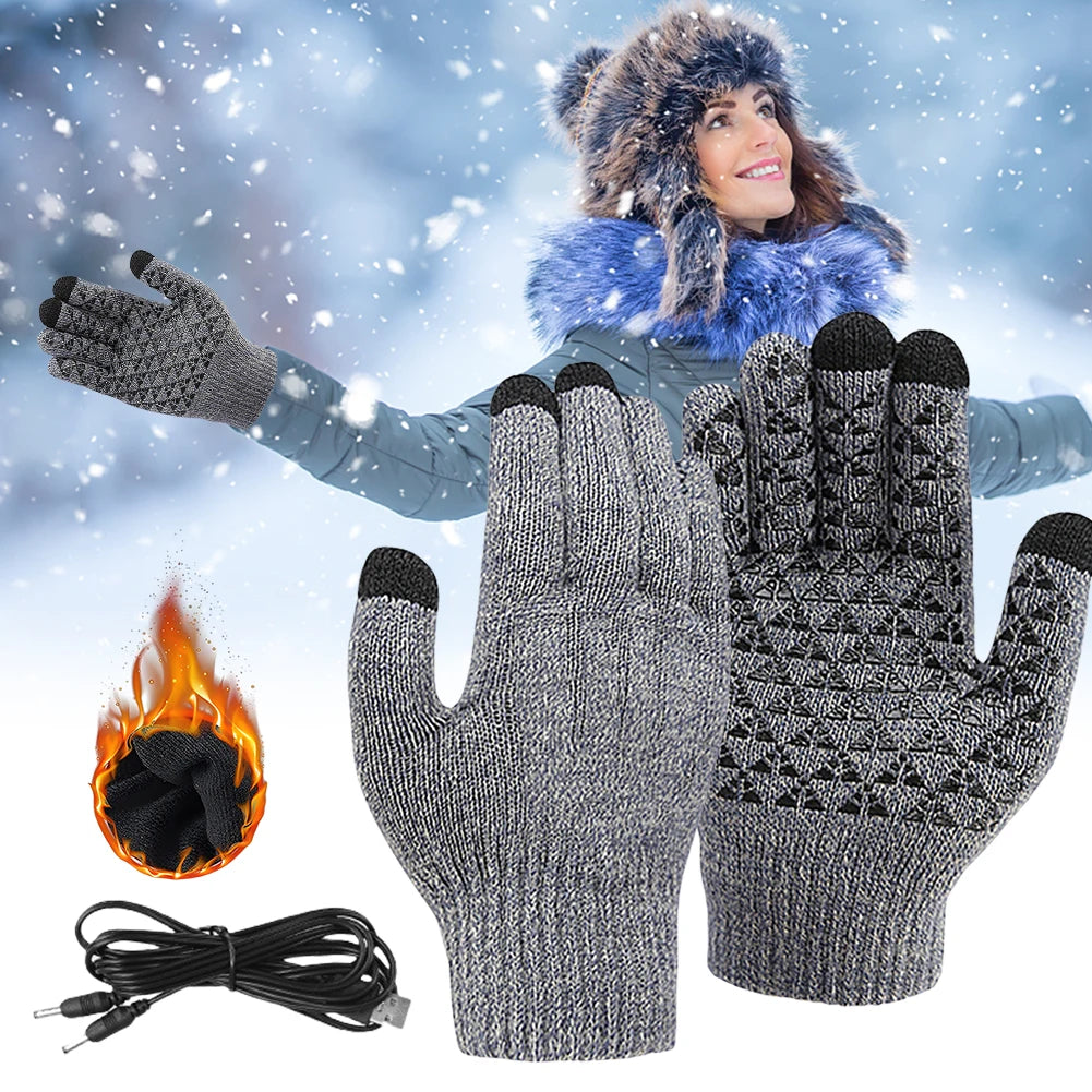 Winter Electric Heated Touch Screen Gloves 
for Outdoor Activities 
like Skiing ,Riding ,Camping and Mountaineering