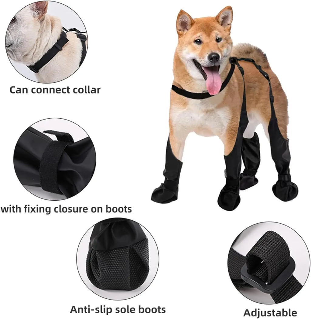 Outdoor Walking Dog Boot Leggings for Small Medium Large Dogs 

Suspender Boots Waterproof Snowy Dog Paw Protects Boot Covers