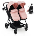 Double Stroller for Newborn and Toddler, 
 with Lightweight Compact Fold, Adjustable Cancline
