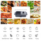 Hot Pot Electric Grill .   2 In 1 Indoor,  Non-Stick Electric Pot & Griddle.
For Bbq,Steaks,Independent Dual Temperature Control 1200W