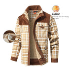 Men's Jackets Winter Windproof Warm 
Casual Bomber Coat Plaid Sherpa Lined Flannel Outdoor Classic  US Size