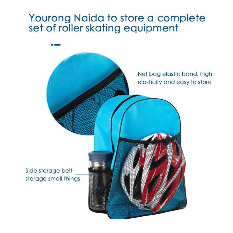 Roller Skates Backpack Compartmented
Comfortable, Portable ,  Waterproof - Skate Case 
 Multi-functional Sports Backpack For Knee pads