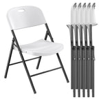 350 Weight Limit,  Heavy Duty, " Plastic " Folding Chair 
with Reinfoced Steel Frame for Indoor and Outdoor,