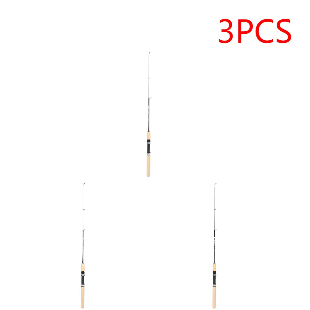 3PCS Ultra-Short Ice Fishing Rod 
60/80/100CM Telescopic,Lightweight  for Angling.