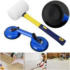 Floor  Fixer Tool---- Rubber Mallet Hammer 
Glass Suction Cups for Laminate Floor  Repair 
Can't Use on Scraped Surface Floor
