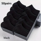 50 Pairs of Thin Black/white/gray Socks,
Solid Color Casual Socks,
 Suitable for Back To School Season, Daily Wear